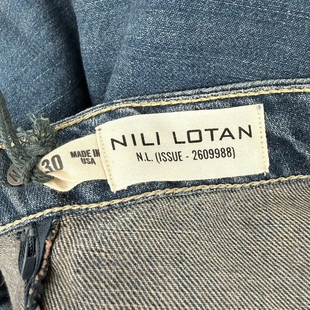 Nili Lotan Astrid Denim Skirt SZ 30 NWT Classic Wash Blue ALine Maxi Cotton Jean